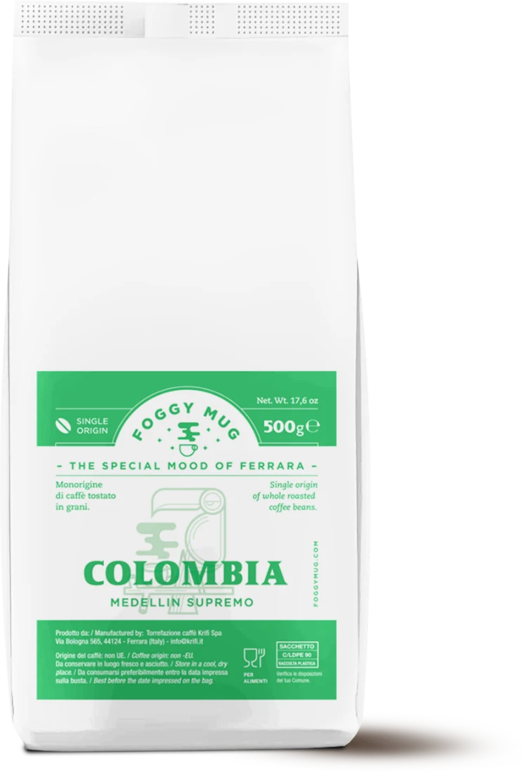 Confezione Colombia Medellín Supremo, 500 g in grani